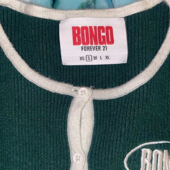 BONGO Women's Green Cardigan Crop SZ SM Forever 21 - Picture 4 of 5